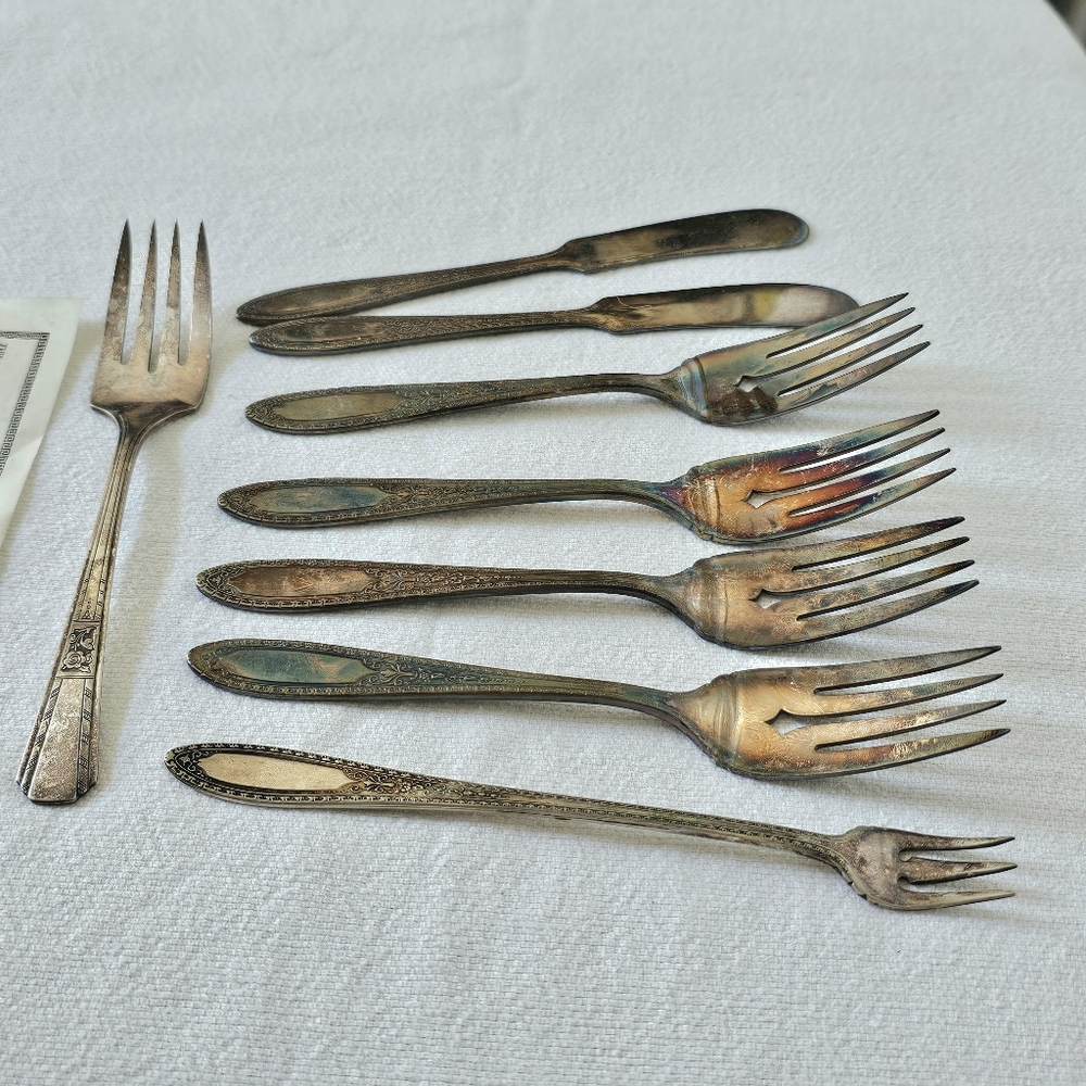 Wm A Rogers A1 Plus Silver Ramona 469 Cutlery Certificate Vintage Silverware - Picture 6 of 12